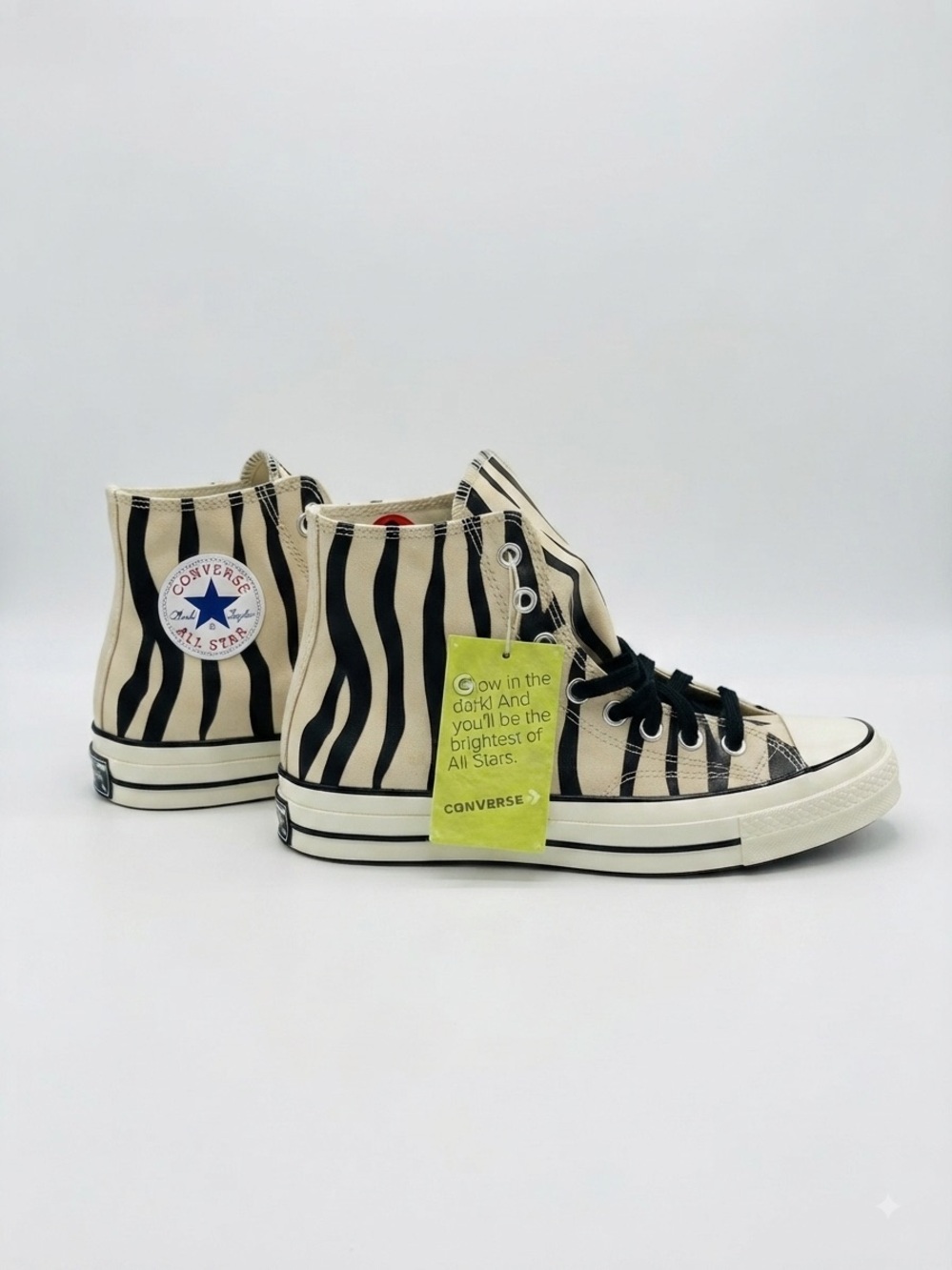 Converse Chuck 70 High 'Glow-In-The-Dark Zebra Print' NEW